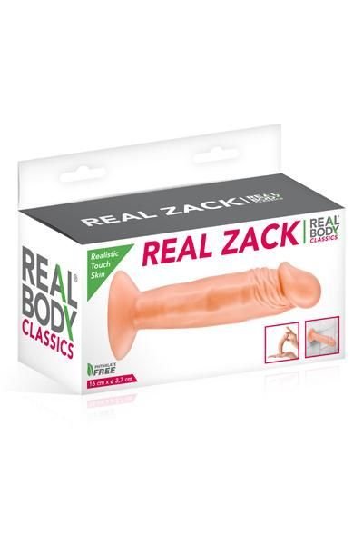 Фалоімітатор Real Body — Real Zack Flesh, TPE, діаметр 3,7 см - Зображення 3