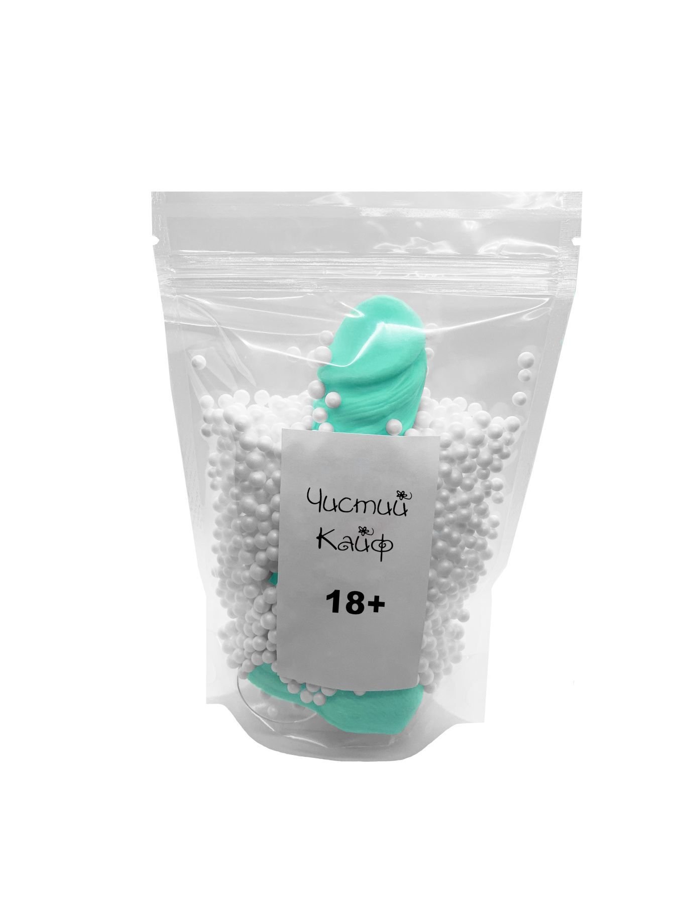 Крафтове мило-член із присоскою Чистий Кайф Turquoise size M, натуральне - Зображення 4