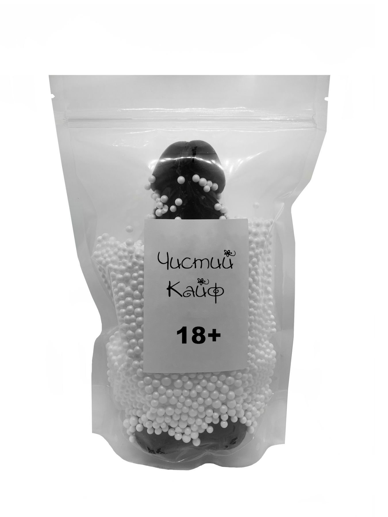 Крафтове мило-член із присоскою Чистий Кайф Black size XL, натуральне - Зображення 4