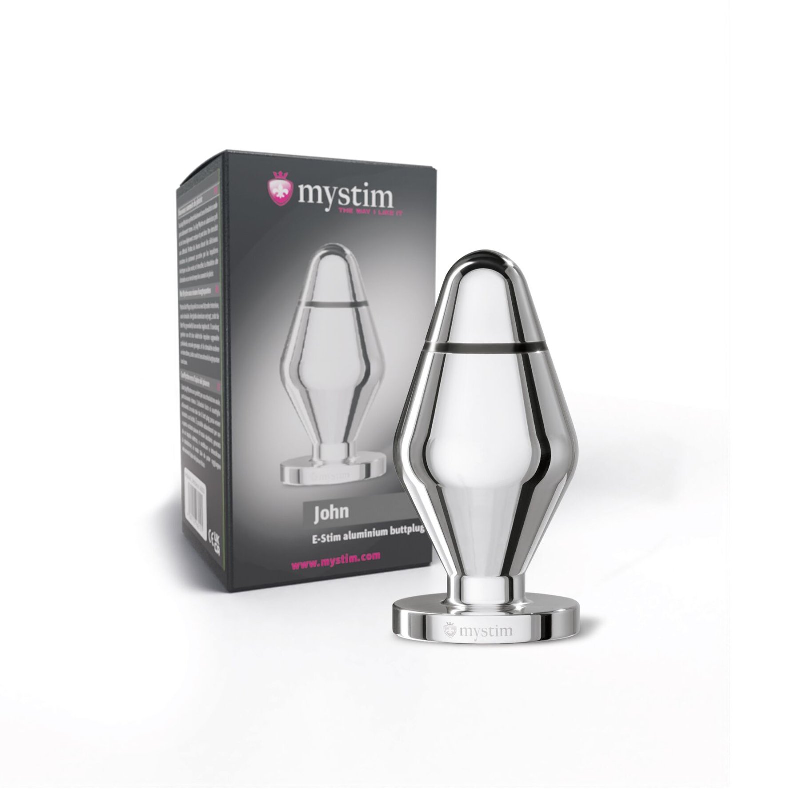 Металева анальна пробка Mystim John для електростимулятора, діаметр 5 см - Зображення 5