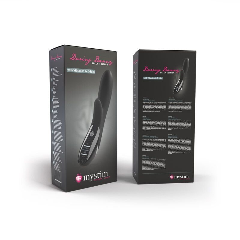 Вібратор-кролик з електростимуляцією Mystim Daring Danny eStim Black, міостимулятор - Зображення 12