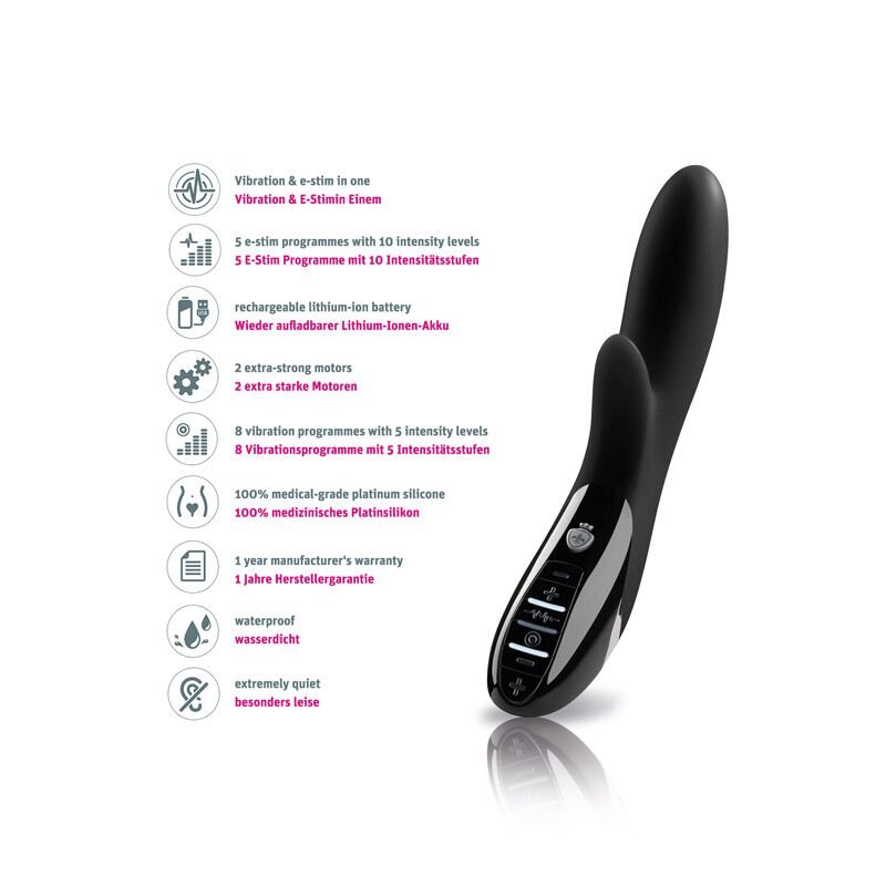 Вібратор-кролик з електростимуляцією Mystim Daring Danny eStim Black, міостимулятор - Зображення 8