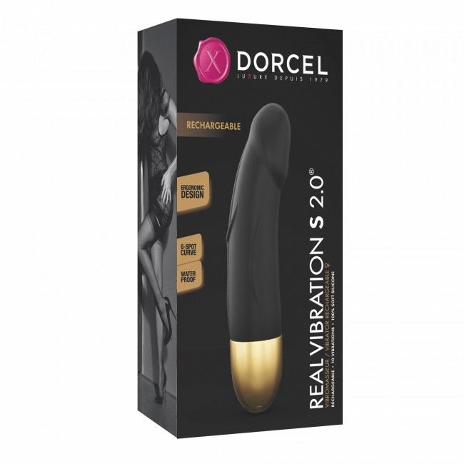 Вібратор Dorcel Real Vibration S Gold 2.0, діаметр 3,7см, перезаряджуваний, для точки G - Зображення 4