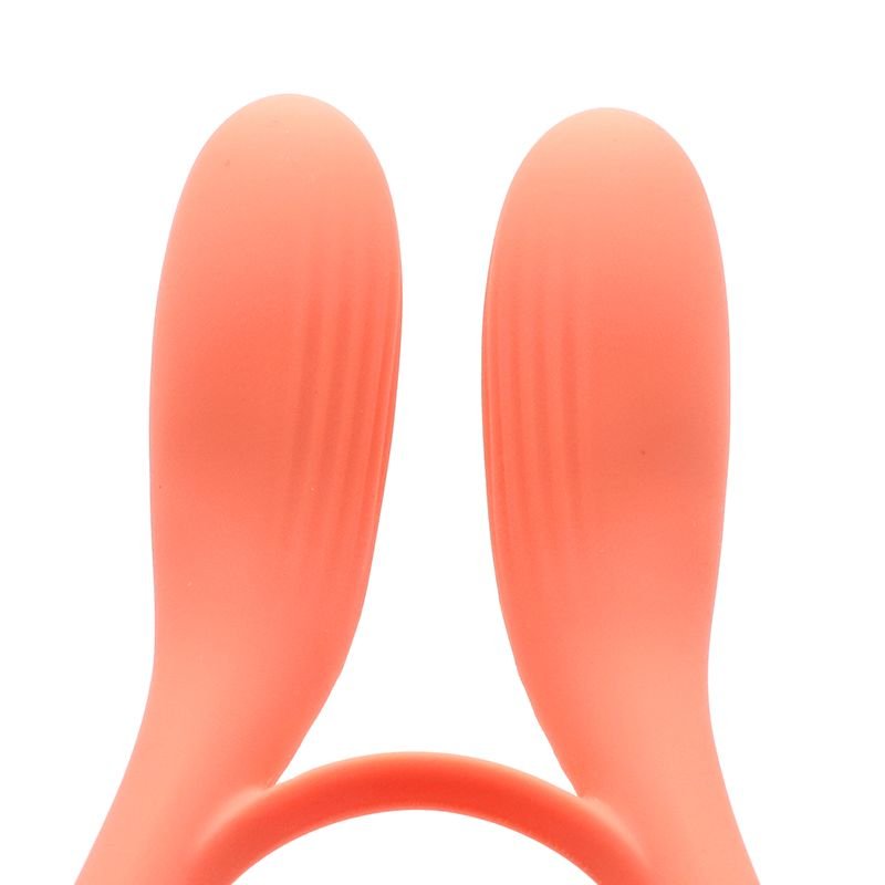 Вібратор для пар KISTOY Martin Orange, два мотори, кріплення на член, діаметр 3,2 см - Зображення 6