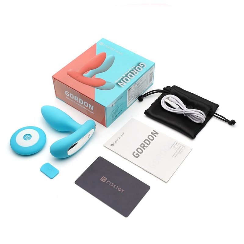 Вібропробка і масажер простати 2в1 KISTOY Gordon Blue з пультом ДК, гнучка ніжка - Зображення 11