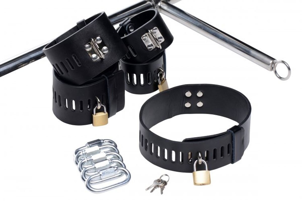 Конструкція для фіксації з фалоімітатором Imprisoned Metal Stockade with Dildo - Зображення 5