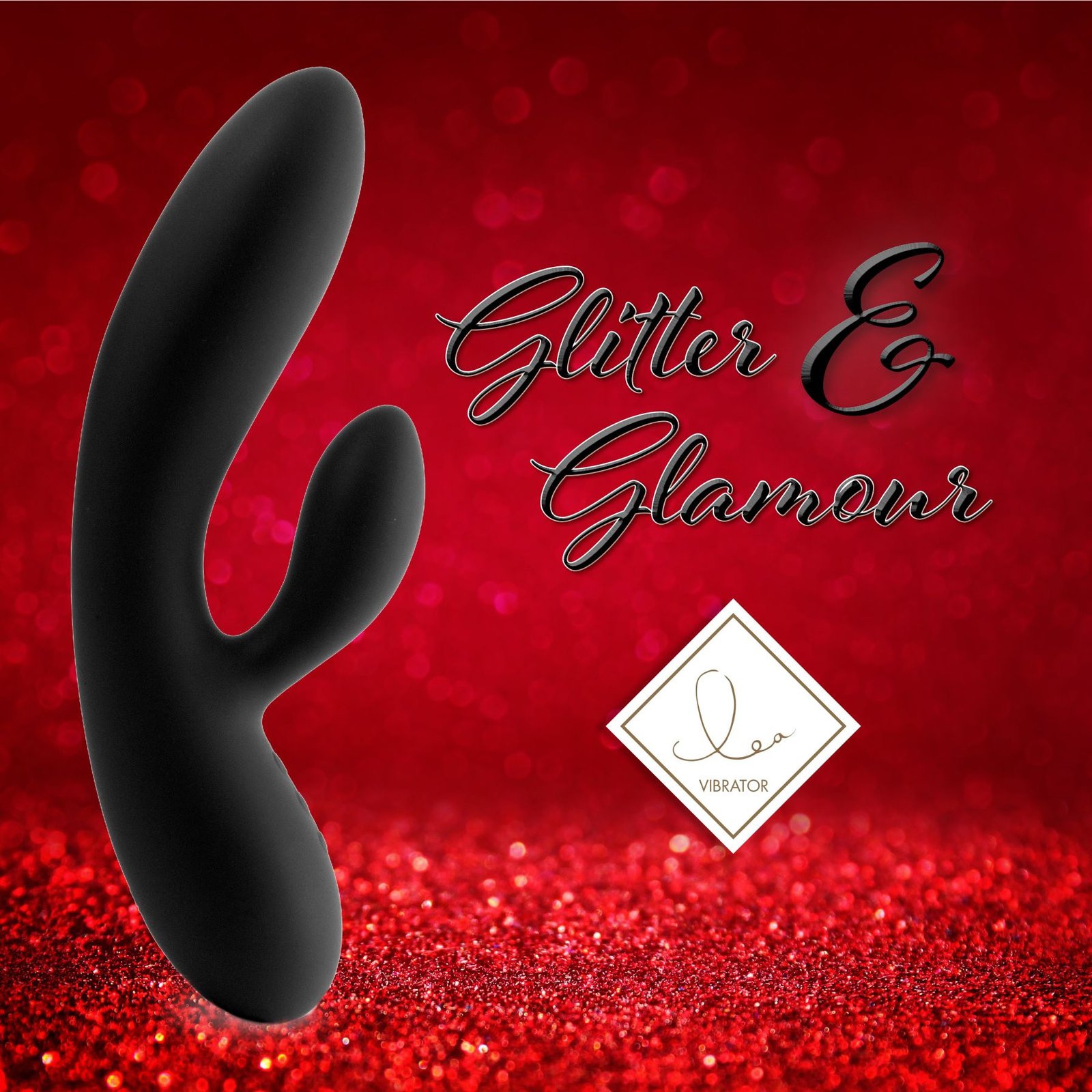 Гнучкий вібратор кролик з двома моторами FeelzToys Lea Rabbit Vibrator Black - Зображення 3