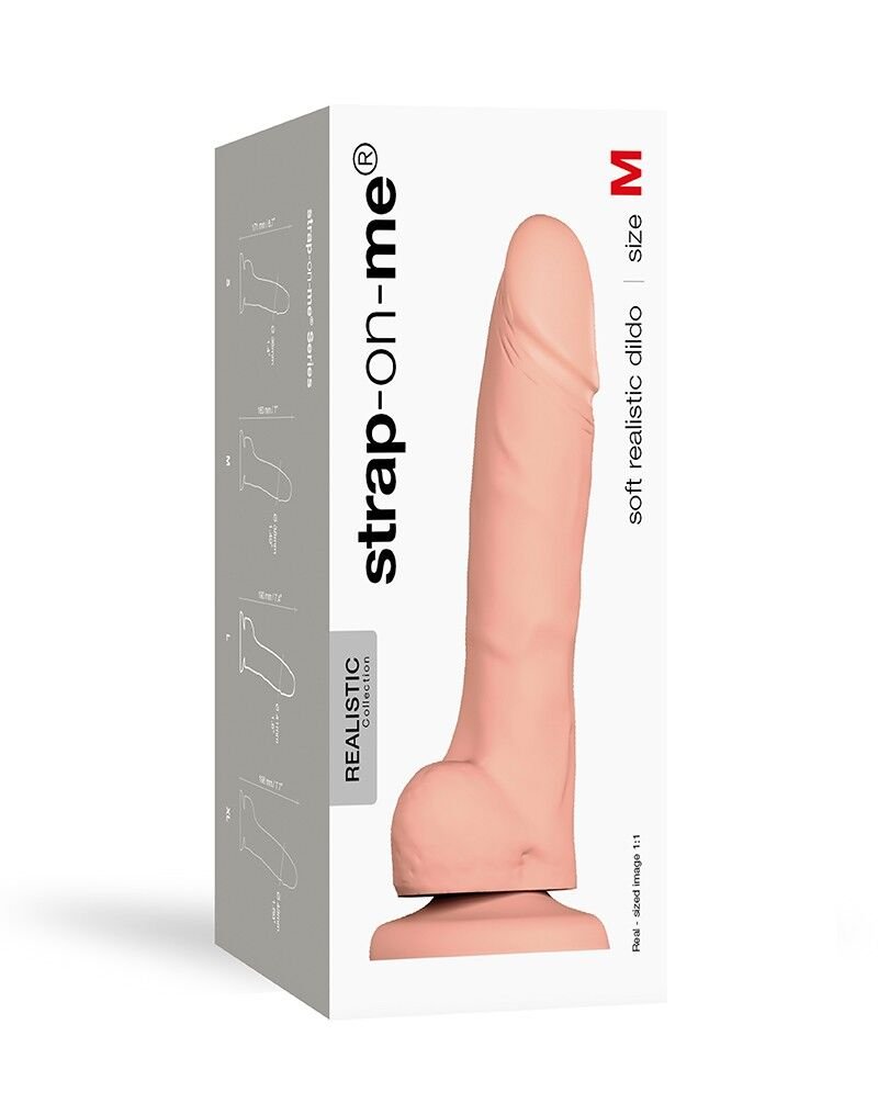 Реалістичний фалоімітатор Strap-On-Me SOFT REALISTIC DILDO Vanilla - Size M - Зображення 3