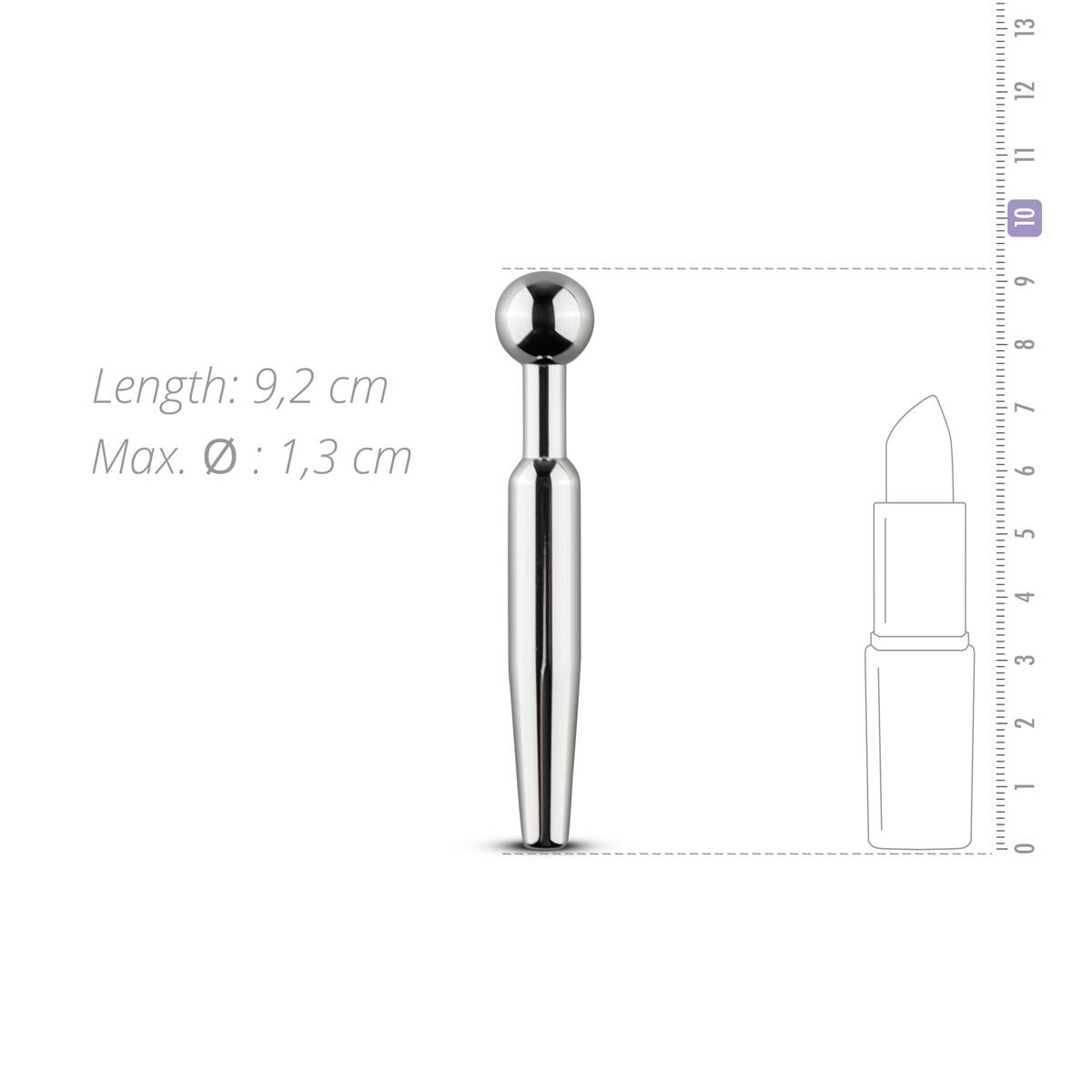 Порожнинний уретральний стимулятор Sinner Gear Unbendable – Hollow Penis Plug, довж.7,5см, діам.12мм - Зображення 4