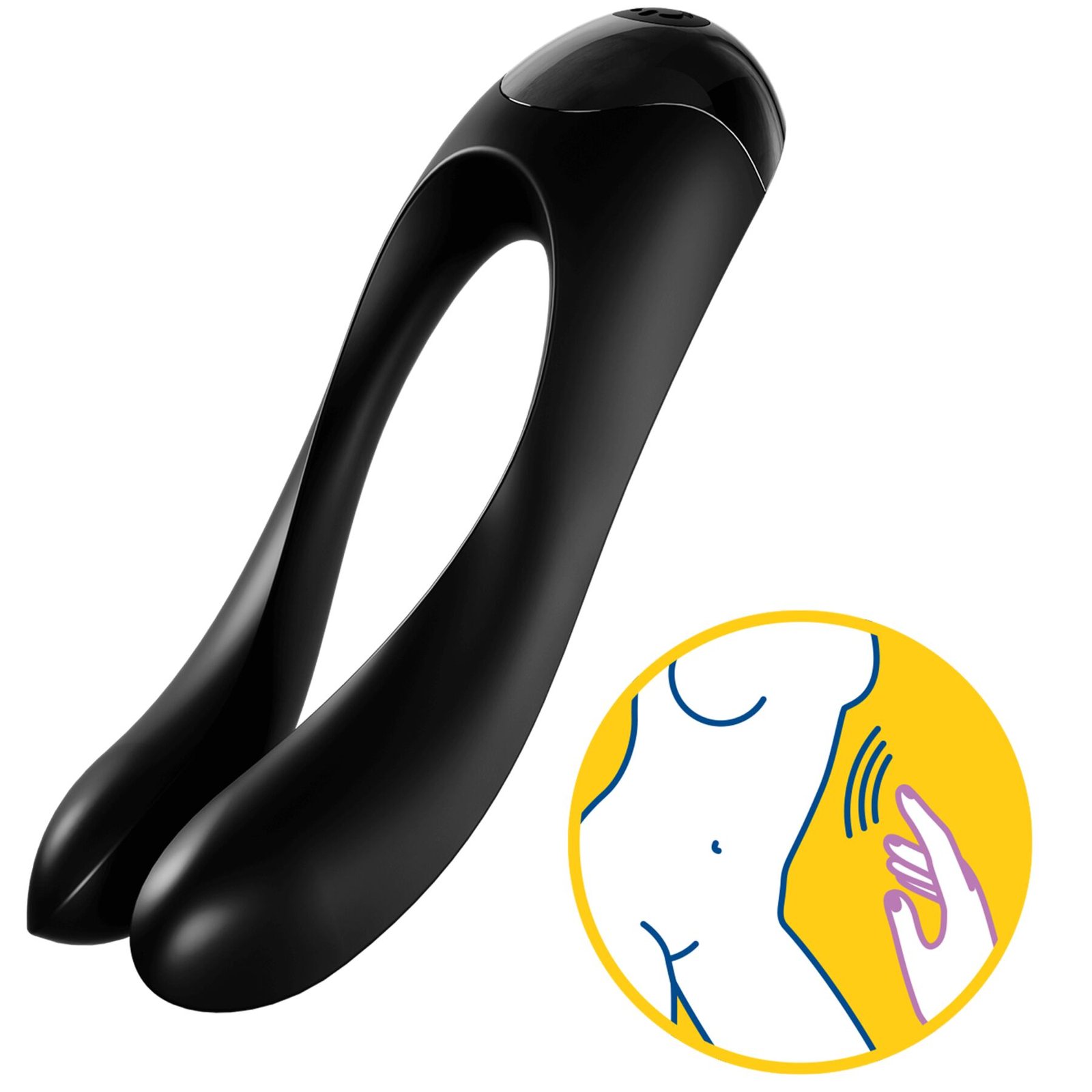 Вібратор на палець Satisfyer Candy Cane Black - Зображення 5