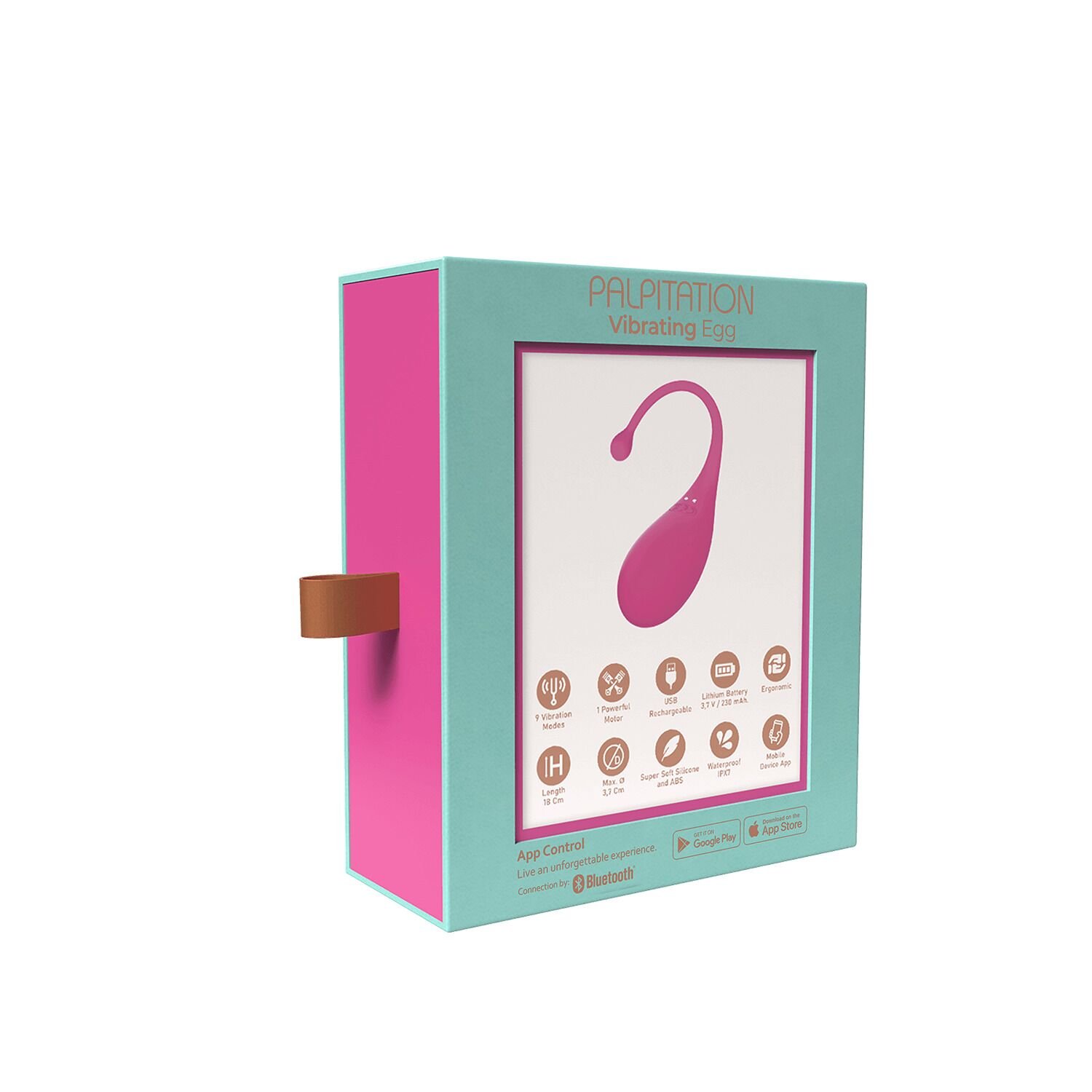 Смарт-віброяйце Adrien Lastic Palpitation Pink з глибокою вібрацією - Зображення 8