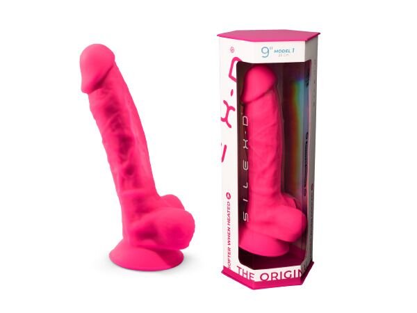 Фалоімітатор SilexD Tomas Pink (MODEL 1 size 9in), двошаровий, силікон + Silexpan, діаметр 4,9см - Зображення 9