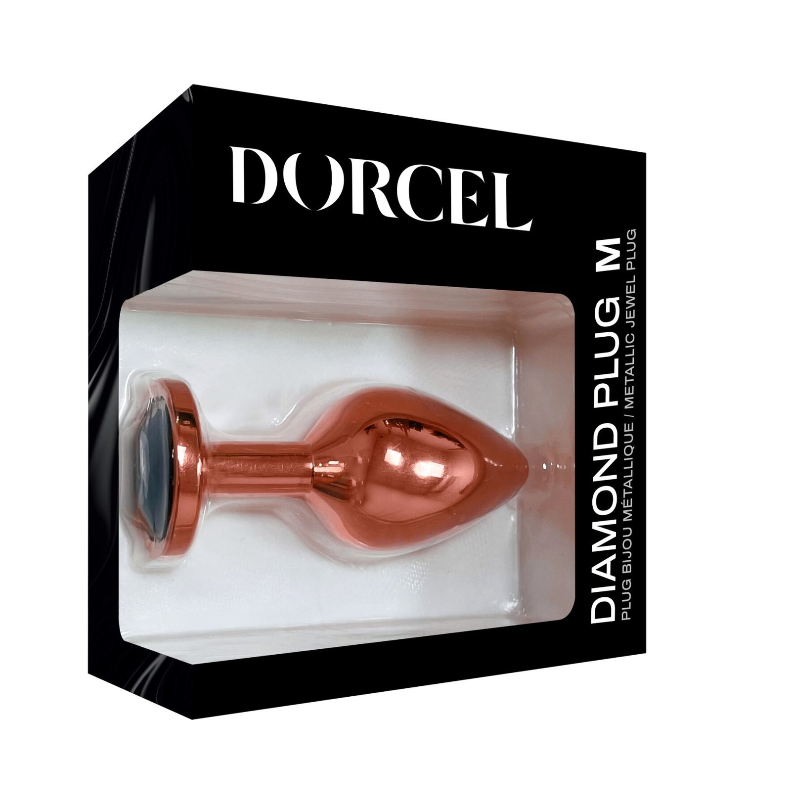 Металева анальна пробка із прикрасою у вигляді кристалу Dorcel - Diamond Plug M - Зображення 5