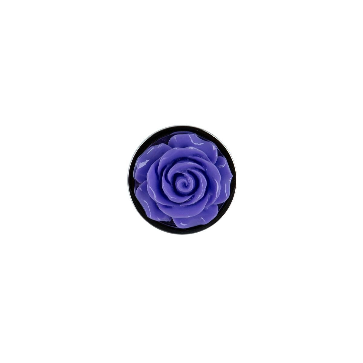 Металева анальна пробка Lux Active з трояндою - Rose Anal Plug - Purple, віброкуля в подарунок - Зображення 3