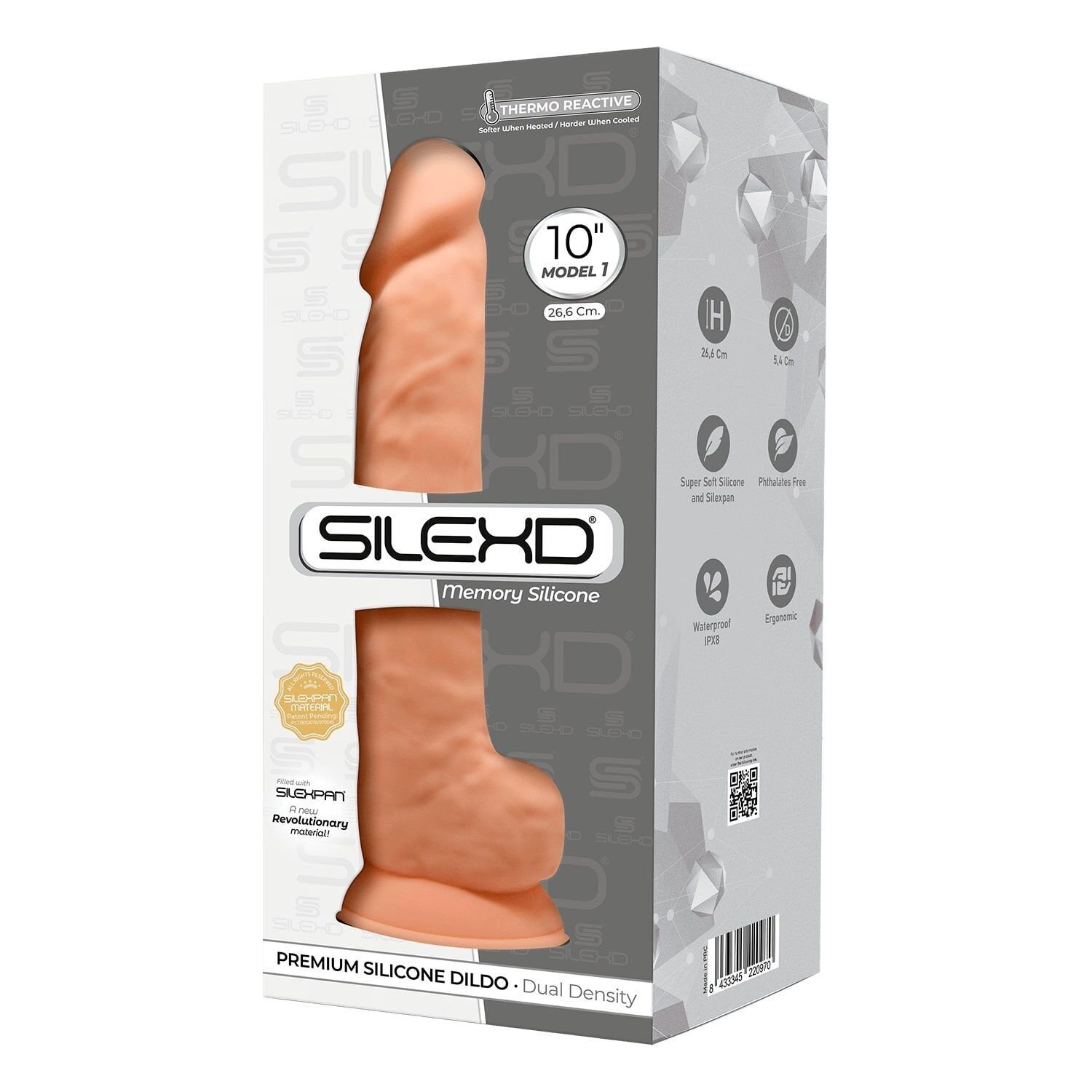 Фалоімітатор реалістичний SilexD Arnold Flesh (MODEL 5 size 10in), двошаровий, силікон+Silexpan, діа - Зображення 4