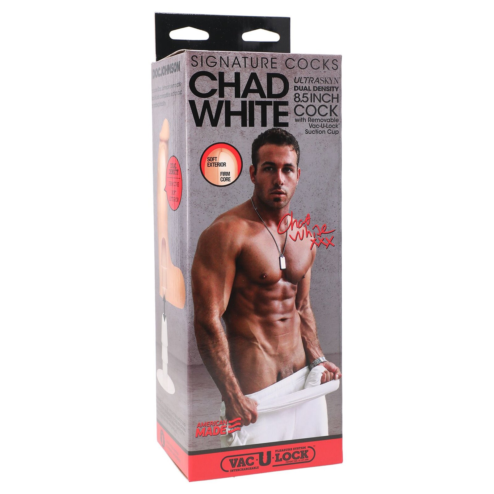 Фалоімітатор Doc Johnson Signature Cocks – Chad White 8,5 inch UltraSkin - Зображення 5