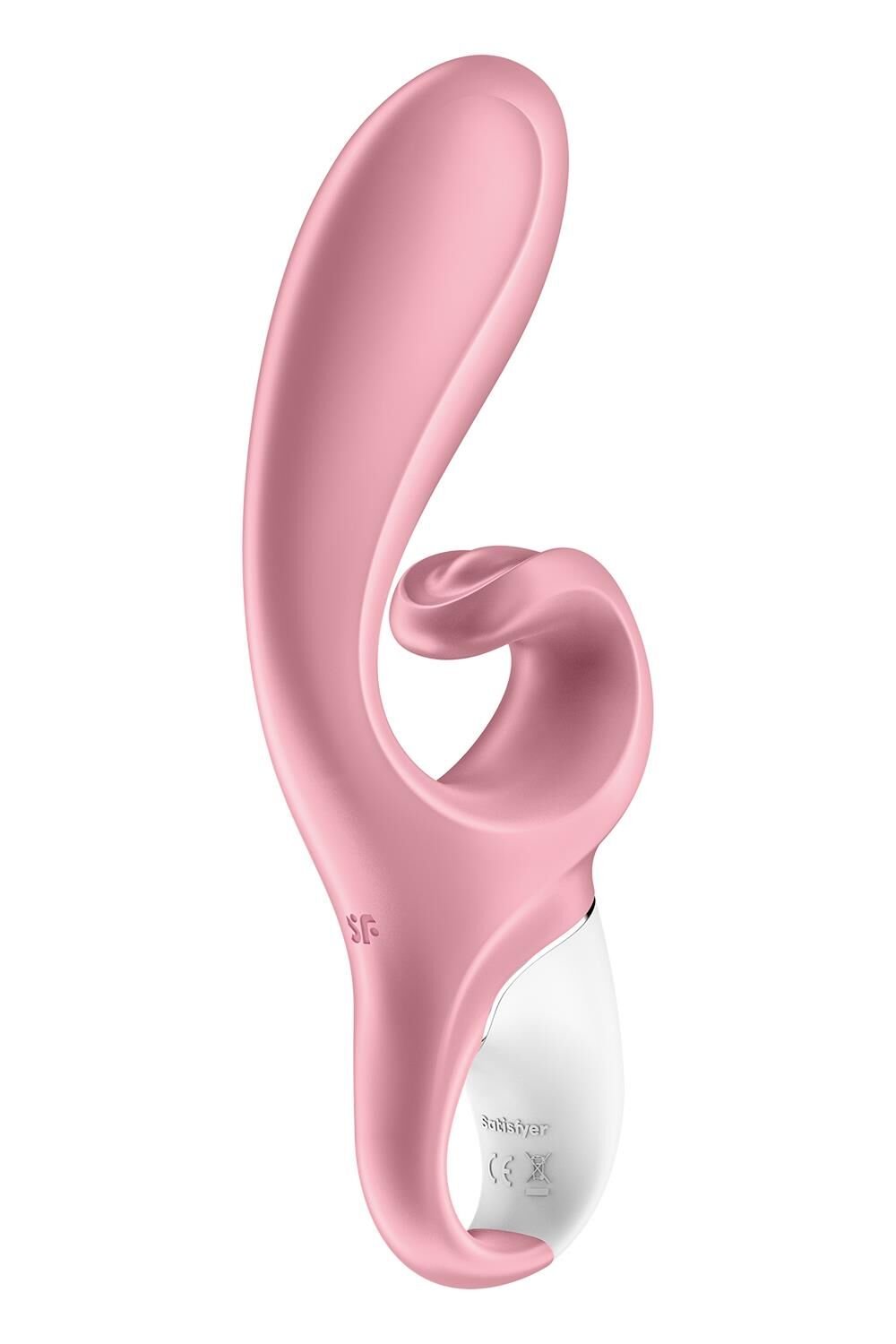 Смарт вібратор-кролик Satisfyer Hug Me Pink, 2 мотори, діаметр 4,2см, широка кліторальна частина - Зображення 3