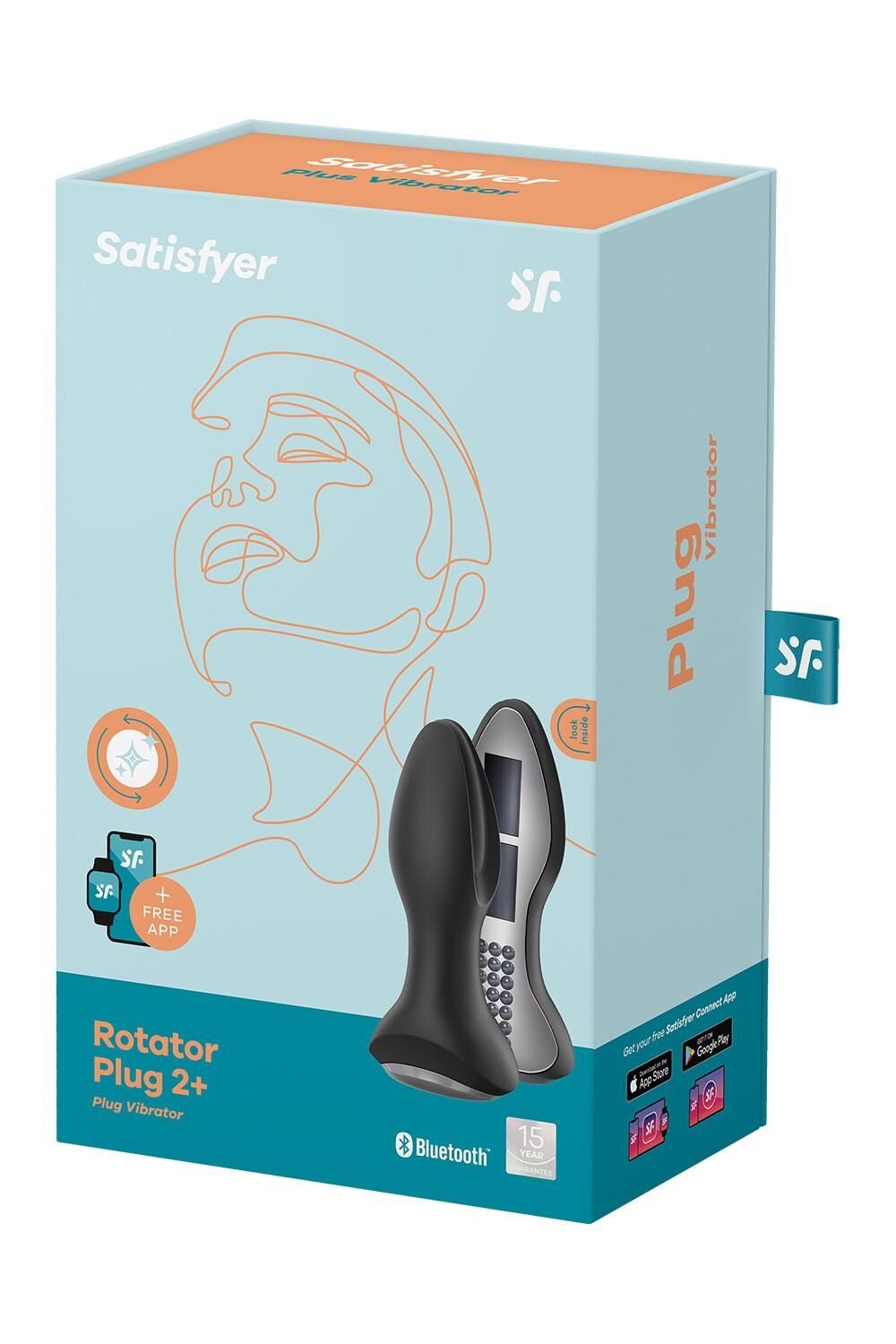 Анальна смарт-вібропробка із перлинним масажем Satisfyer Rotator Plug 2+ Black - Зображення 9