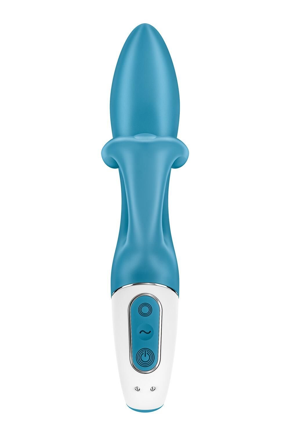 Вібратор-кролик із потрійним відростком Satisfyer Embrace me Turquoise, 2 мотори, діаметр 3,6 см - Зображення 5