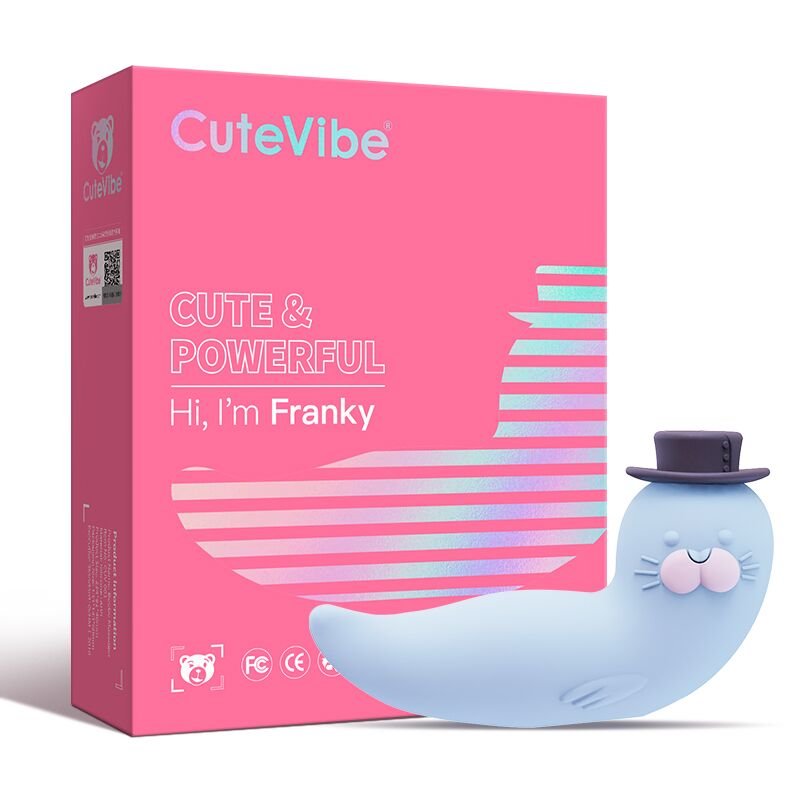 Вакуумний вібратор CuteVibe Franky Blue - Зображення 5
