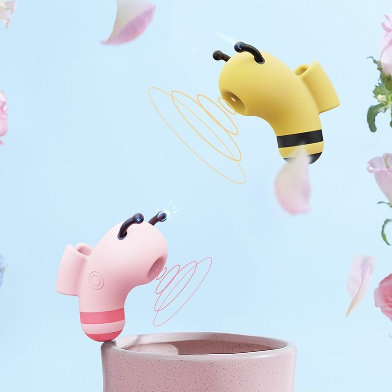 Вакуумний стимулятор із мікрострумами KISSTOY Beebe Yellow, на палець - Зображення 6