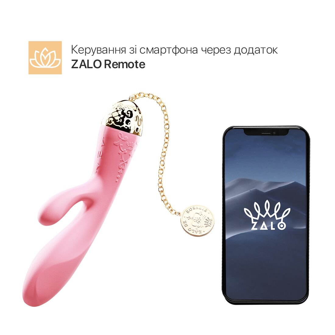 Смартвібратор-кролик Zalo — Rosalie Rouge Pink - Зображення 2