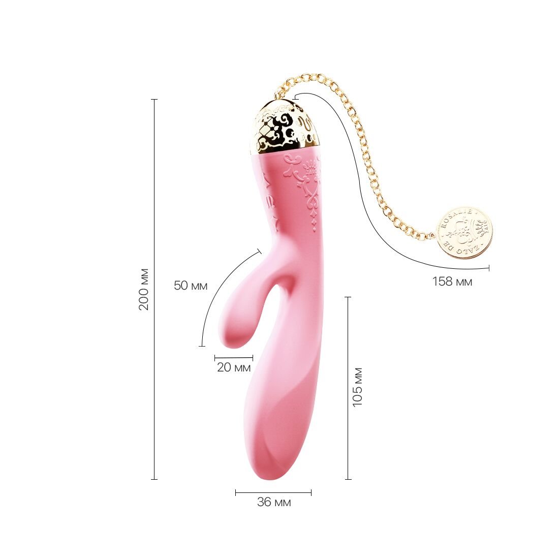 Смартвібратор-кролик Zalo — Rosalie Rouge Pink - Зображення 3