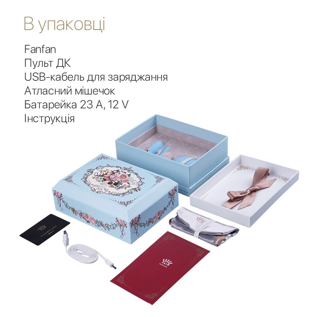 Смартвібратор для пар Zalo Fanfan set Royal Blue, пульт ДК - Зображення 8