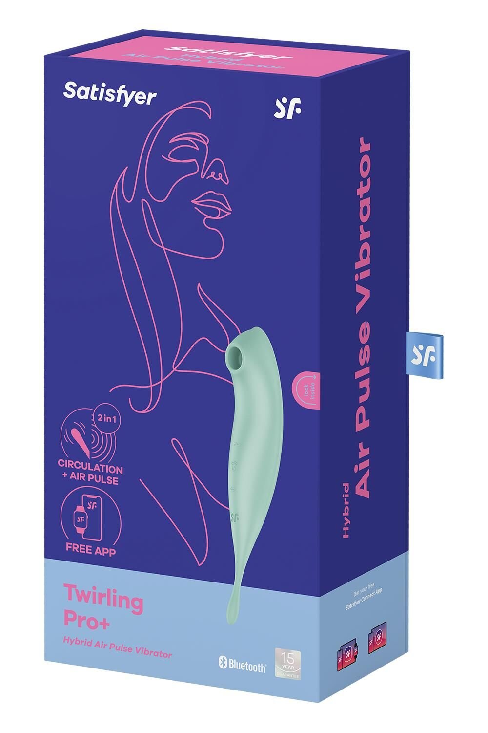 Смарт-вібратор для клітора з вакуумною стимуляцією Satisfyer Twirling Pro+ Mint - Зображення 7