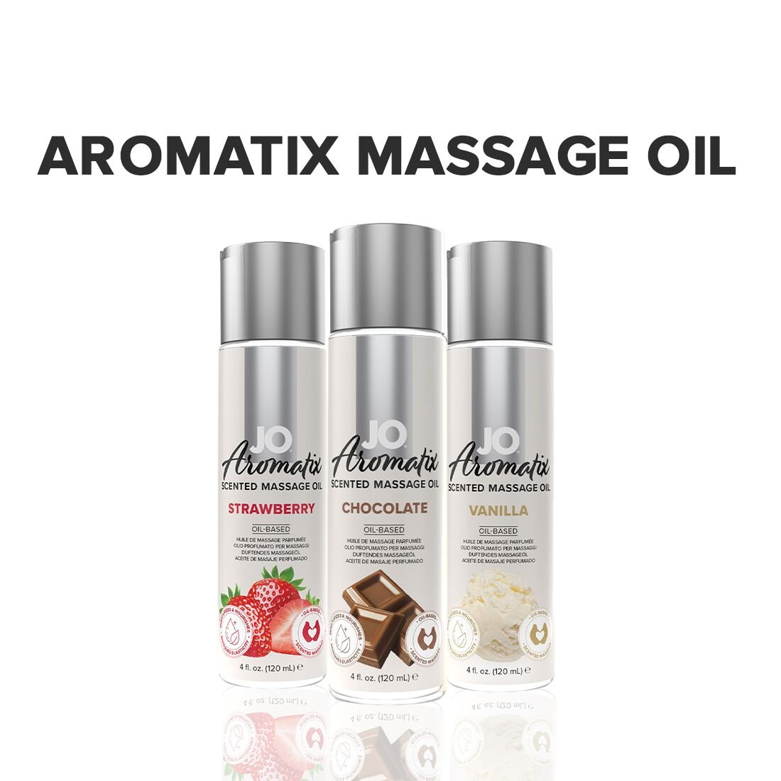 Натуральна масажна олія JO Aromatix Massage Oil Chocolate 120 мл - Зображення 5
