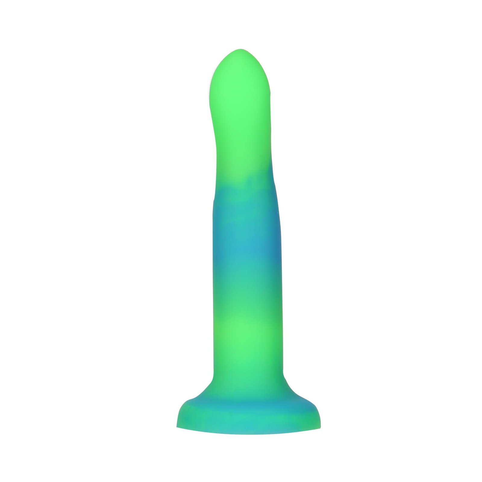 Фалоімітатор, що світиться в темряві, ADDICTION Rave 8″, Glow in the Dark Dildo Blue Green, 20,3 см - Зображення 3