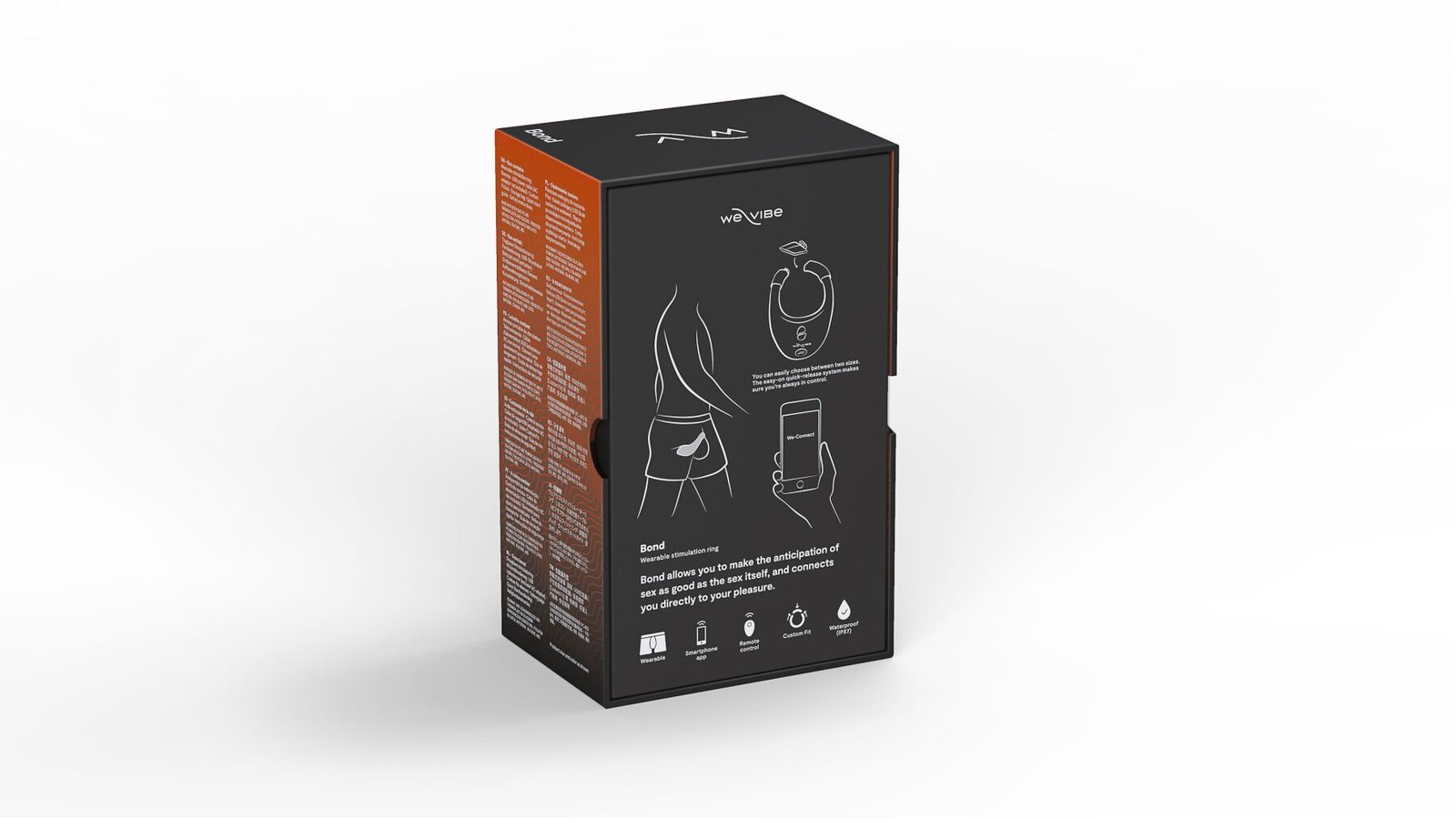 Ерекційне смарт-віброкільце під одяг We-Vibe Bond з регулюванням розміру, стимуляція промежини - Зображення 12