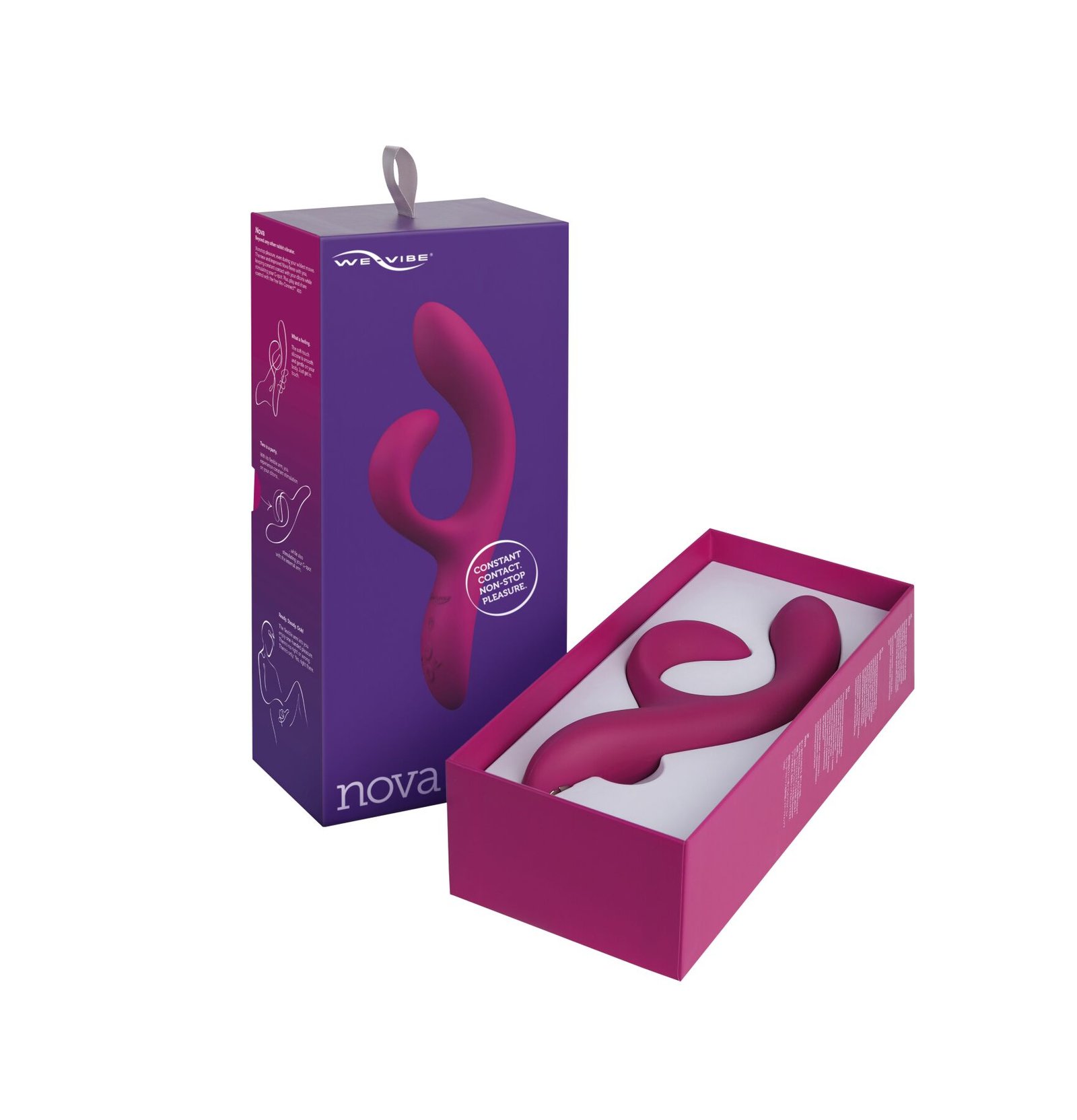 Смарт вібратор-кролик We-Vibe Nova Fuchsia, ергономічний, регульований кут нахилу стовбура - Зображення 7