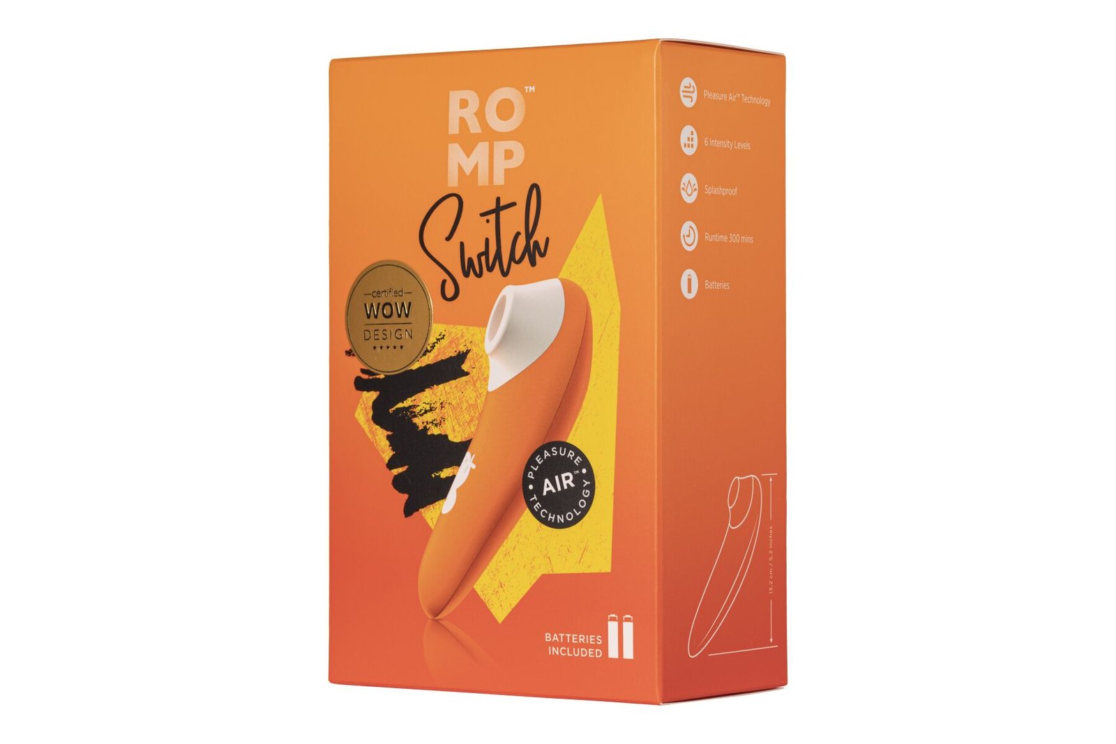 Недорогий вакуумний стимулятор Romp Switch, на батарейках, 6 інтенсивностей, 5 годин роботи - Зображення 8