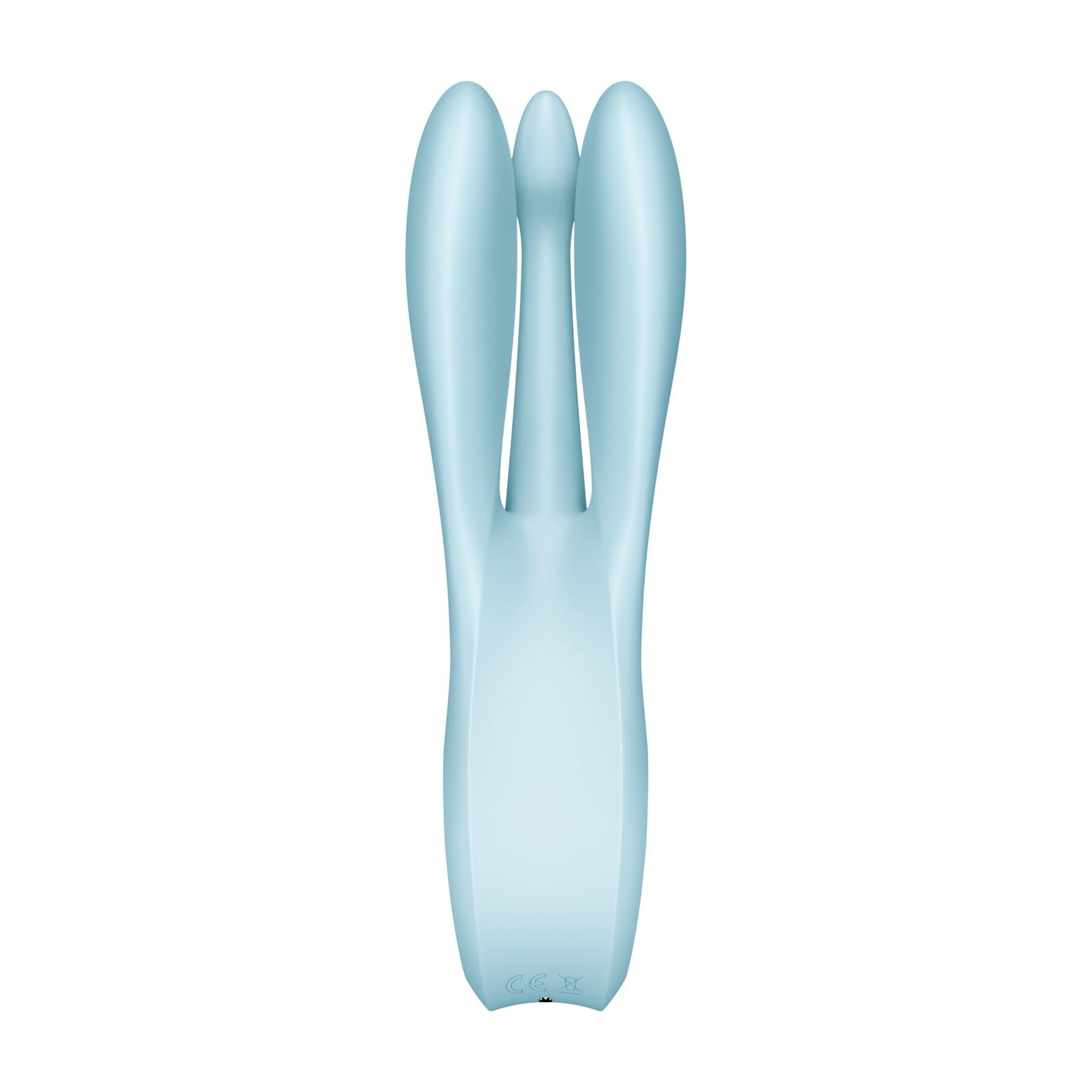 Кліторальний вібратор Satisfyer Threesome 1 Light Blue з трьома гнучкими пальчиками - Зображення 4