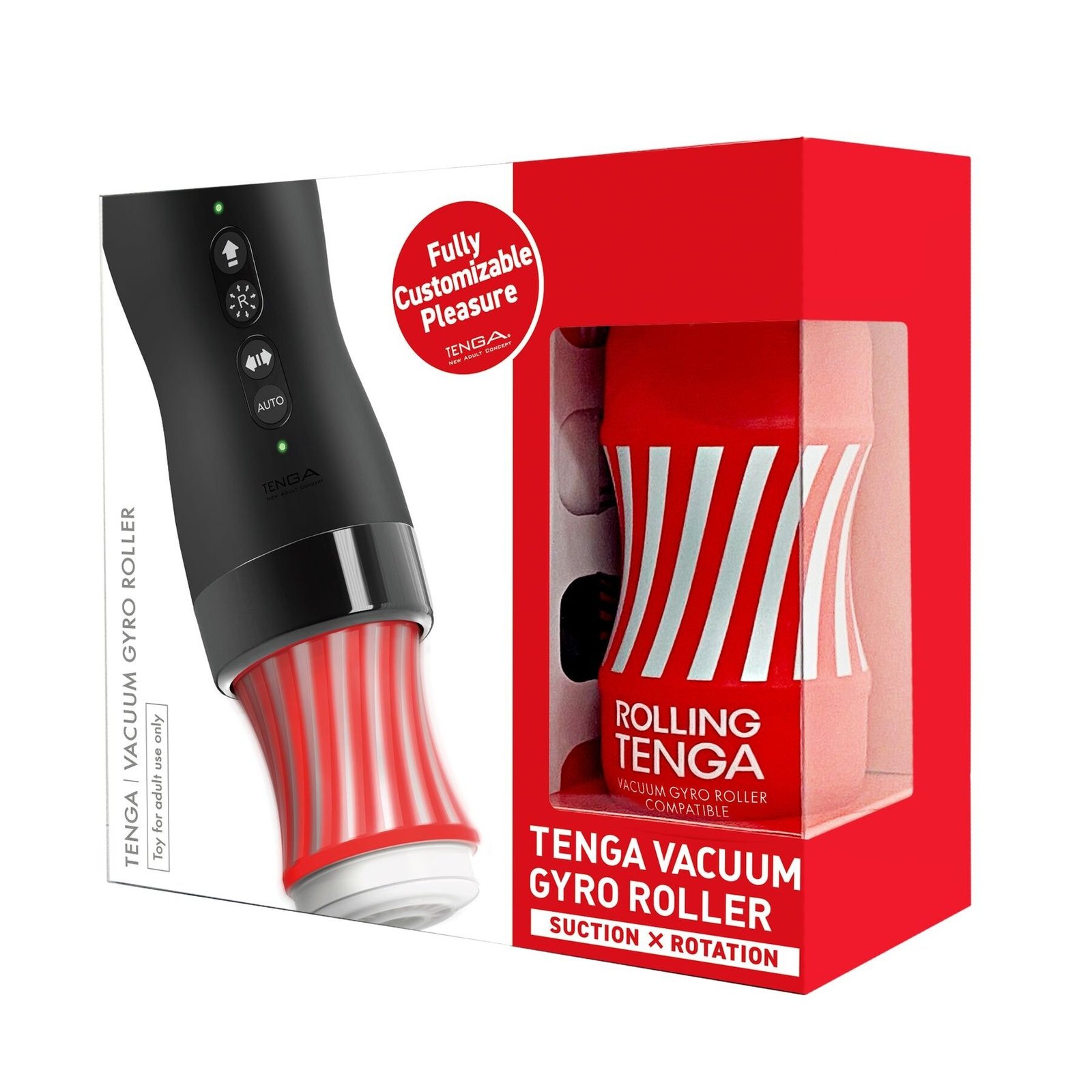 Автоматичний мастурбатор Tenga VACUUM GYRO ROLLER SET, ротація та вакуум, сумісний з Tenga Cup - Зображення 3