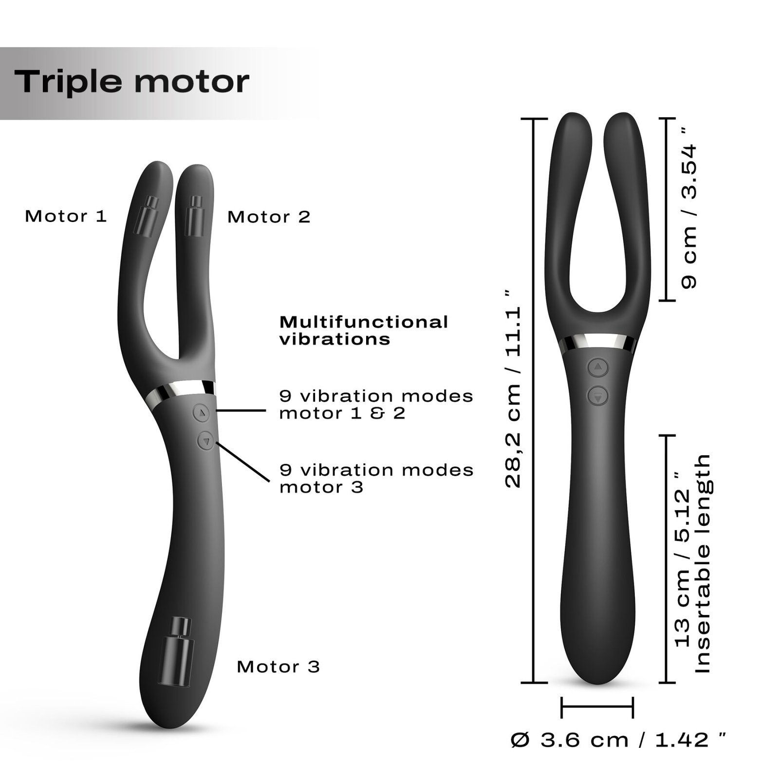 Вібратор-стимулятор Dorcel INFINITE JOY BLACK, багатофункціональний, унісекс - Зображення 5