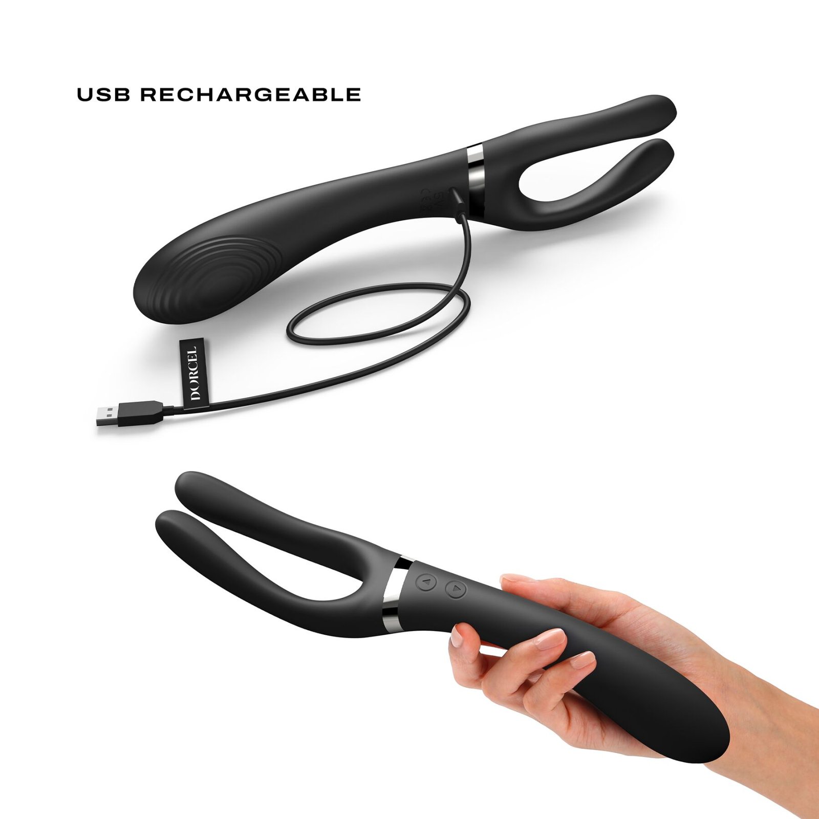 Вібратор-стимулятор Dorcel INFINITE JOY BLACK, багатофункціональний, унісекс - Зображення 4