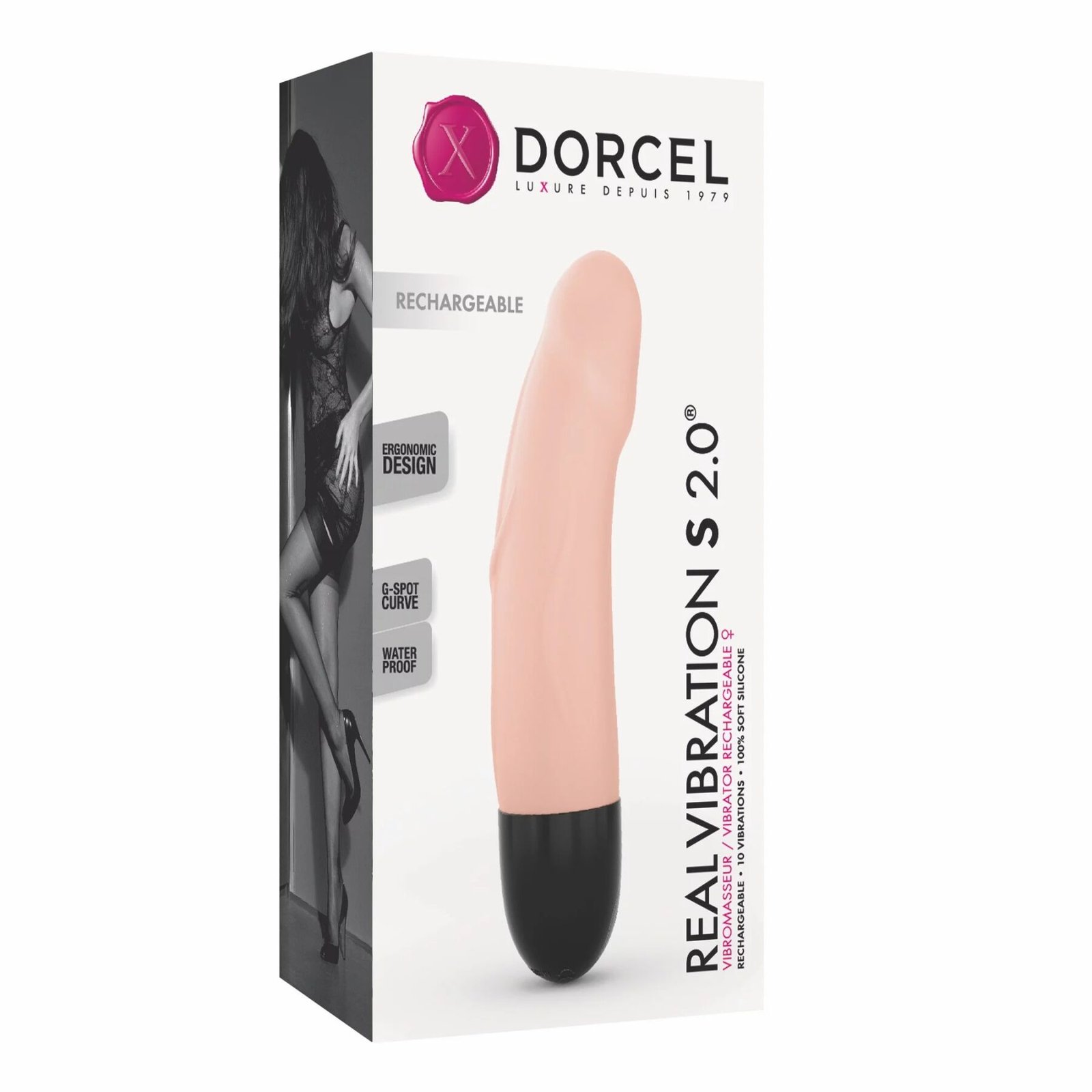 Вібратор Dorcel Real Vibration S Flesh 2.0, діаметр 3,7см, перезаряджається, для точки G - Зображення 6