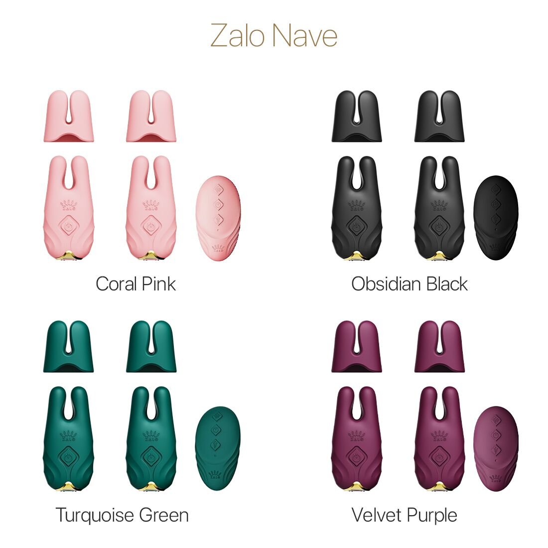 Смарт-вібратор для грудей Zalo - Nave Coral Pink, пульт ДК, робота через додаток - Зображення 8