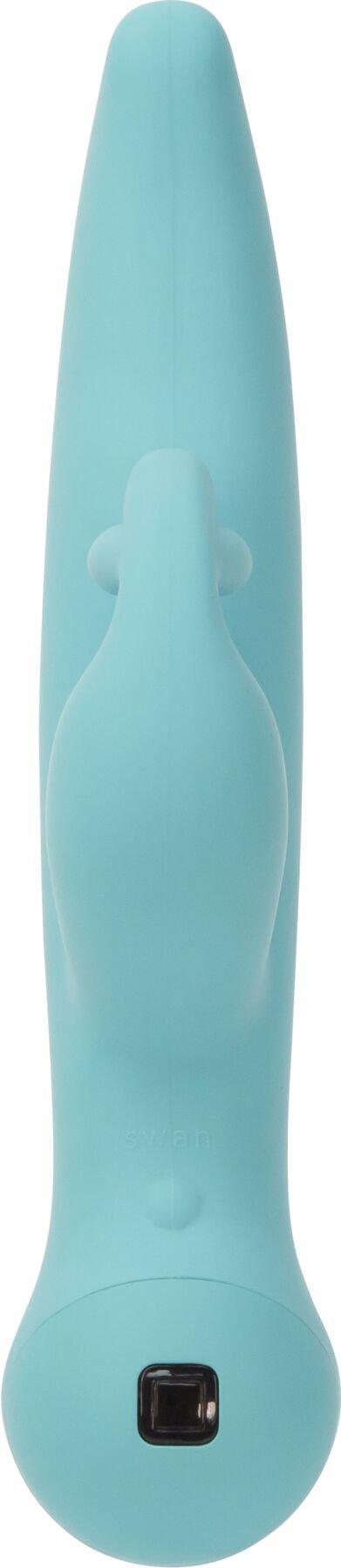 Вібратор-кролик Touch by SWAN - Trio Teal, сенсорне керування, ротація, діаметр 3,8 см - Зображення 2