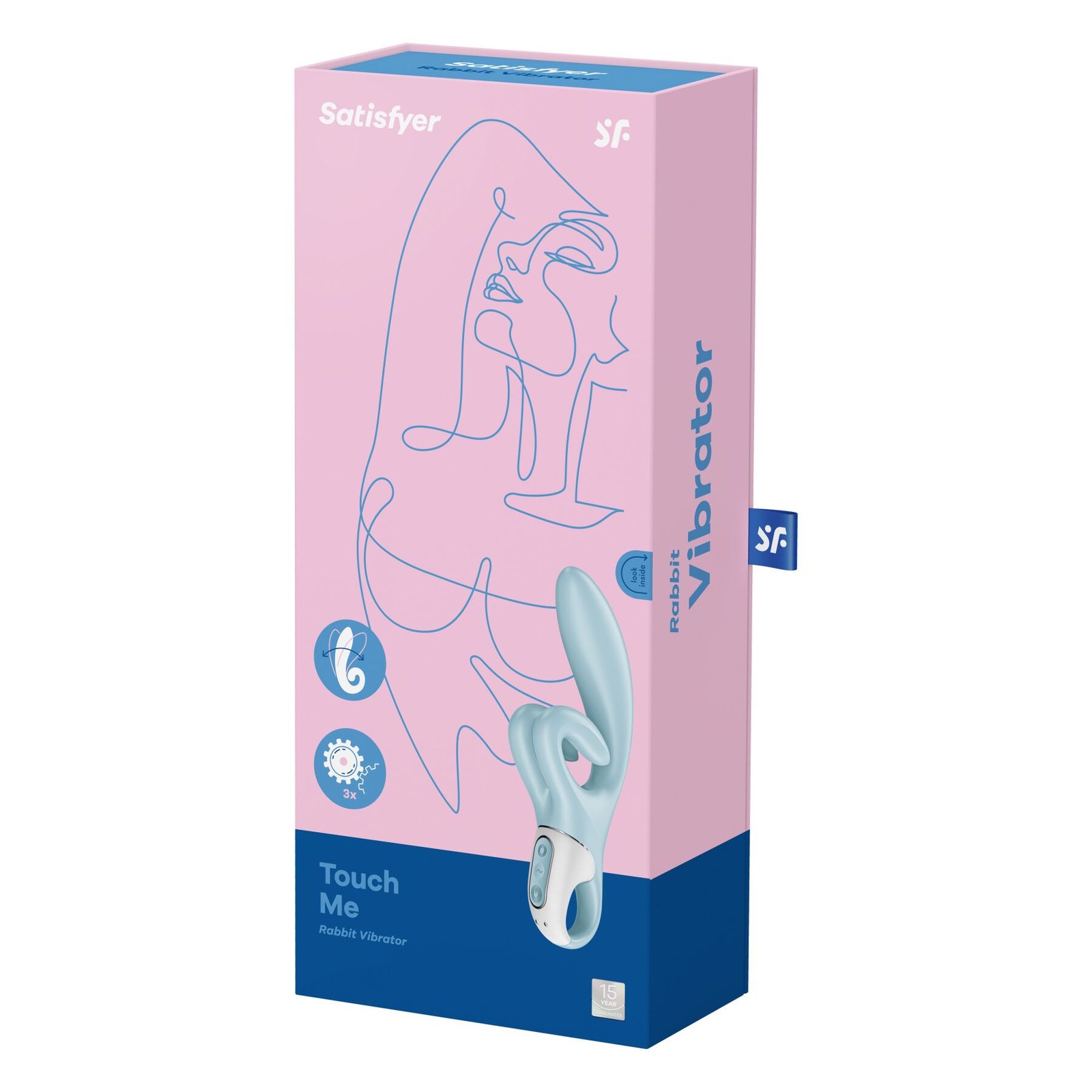 Вібратор-кролик Satisfyer Touch Me Blue, подвійний відросток, 3 потужні мотори - Зображення 7