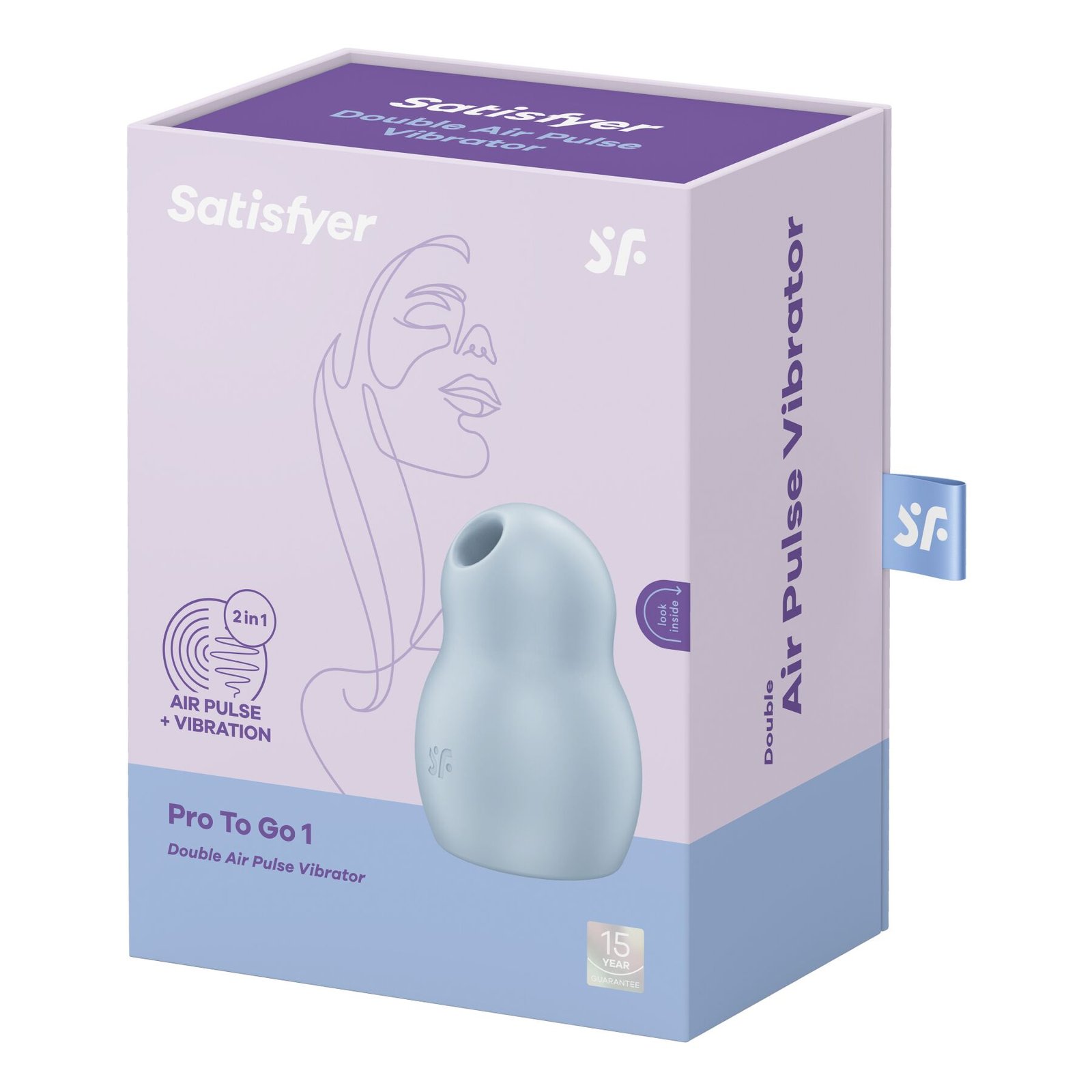 Вакуумний стимулятор з вібрацією Satisfyer Pro To Go 1 Blue - Зображення 7
