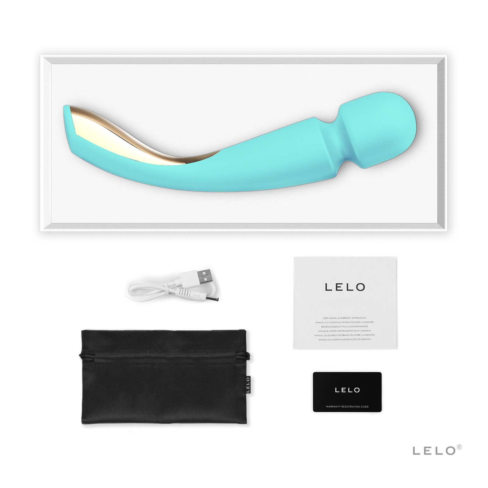 Вібромасажер LELO Smart Wand 2 Large Aqua - Зображення 3