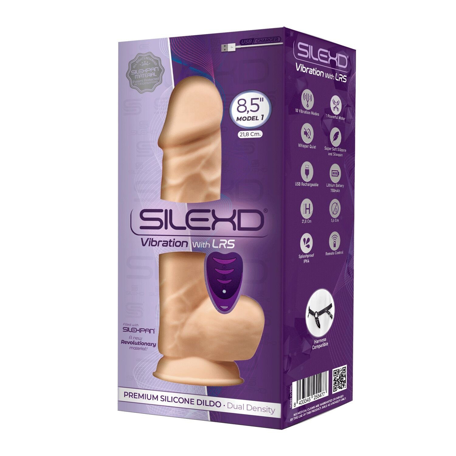 Фалоімітатор з вібрацією SilexD Norman Vibro Flesh (Model 1 size 8,5") + LRS, діаметр 5 см - Зображення 4