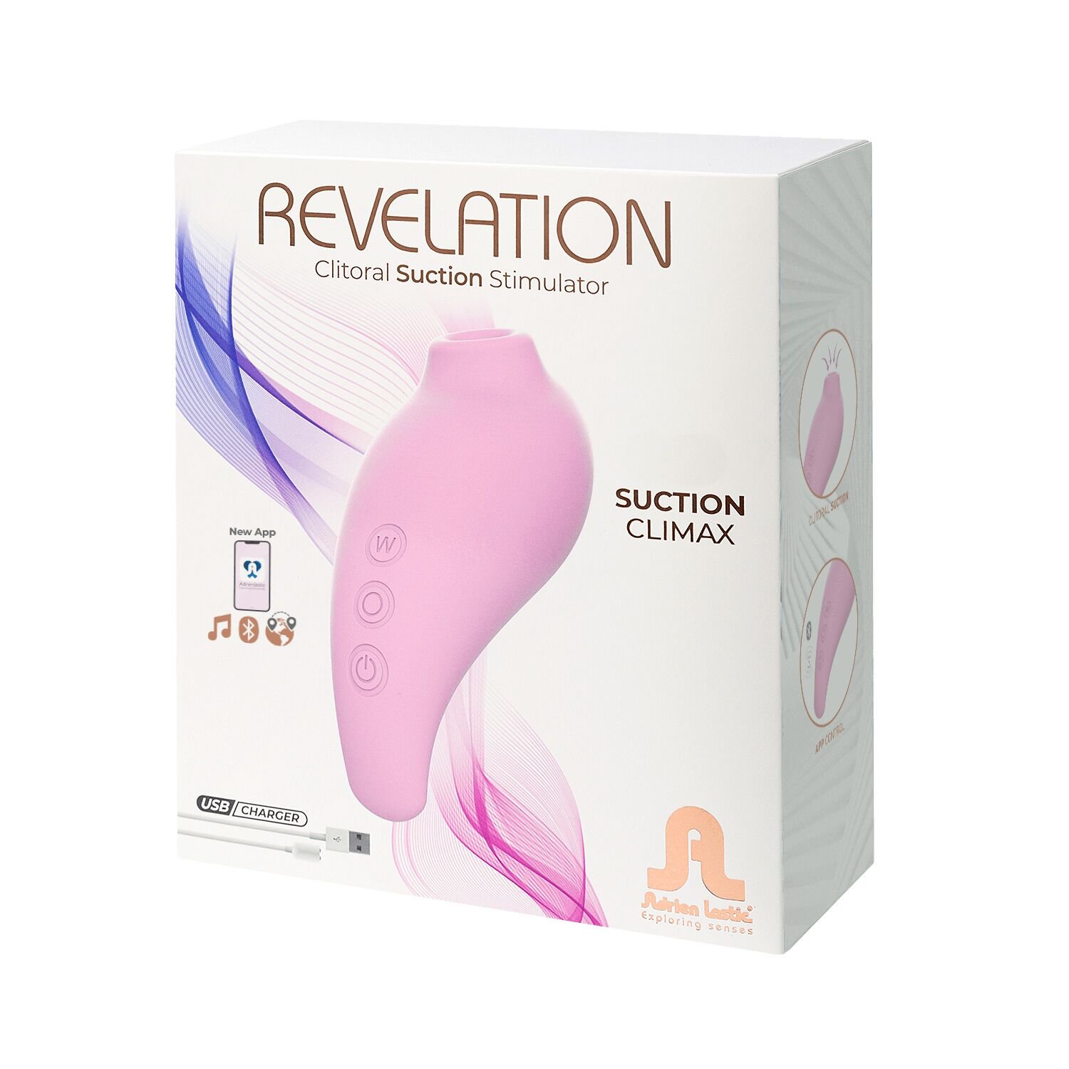 Вакуумний смарт-стимулятор Adrien Lastic Revelation Pink, режим Boost, керування через застосунок - Зображення 7