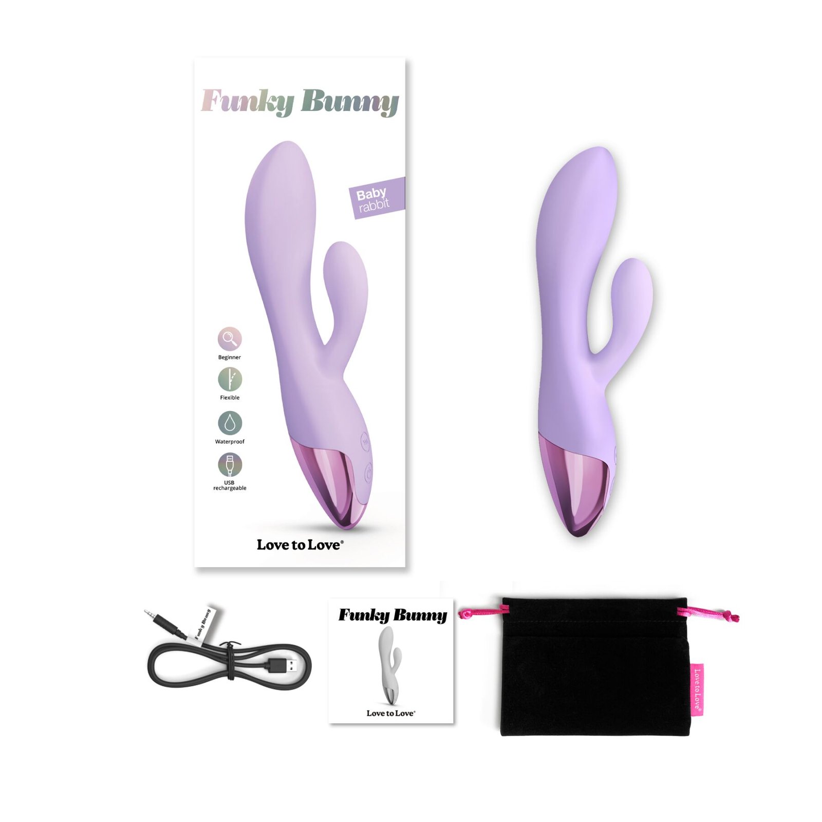 Вібратор-кролик Love To Love FUNKY BUNNY - VIVA MAUVE - Зображення 5