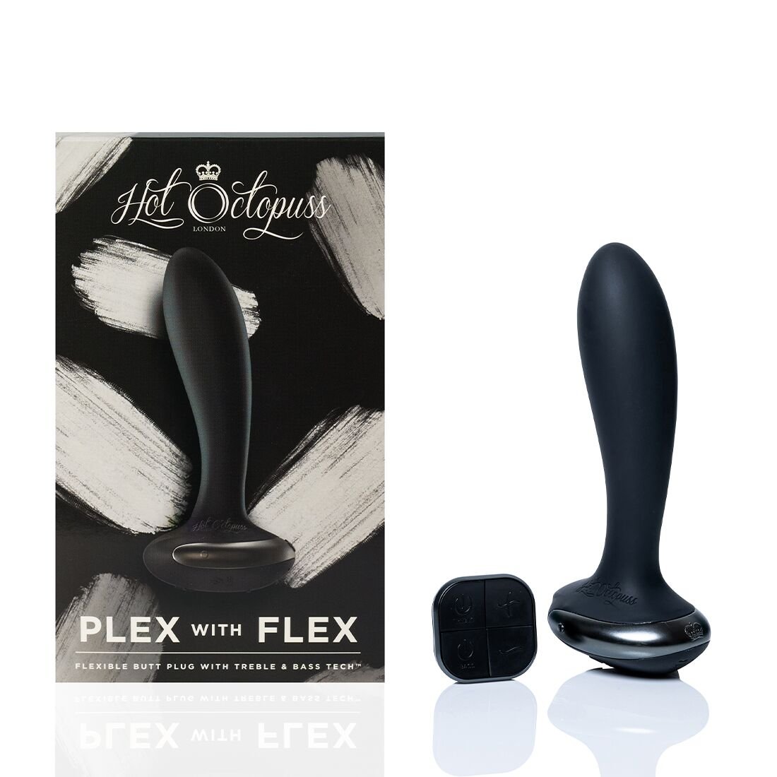 Анальна вібропробка Hot Octopuss PleX with flex, Treble and Bass Technology, 2 мотори, пульт ДК - Зображення 14