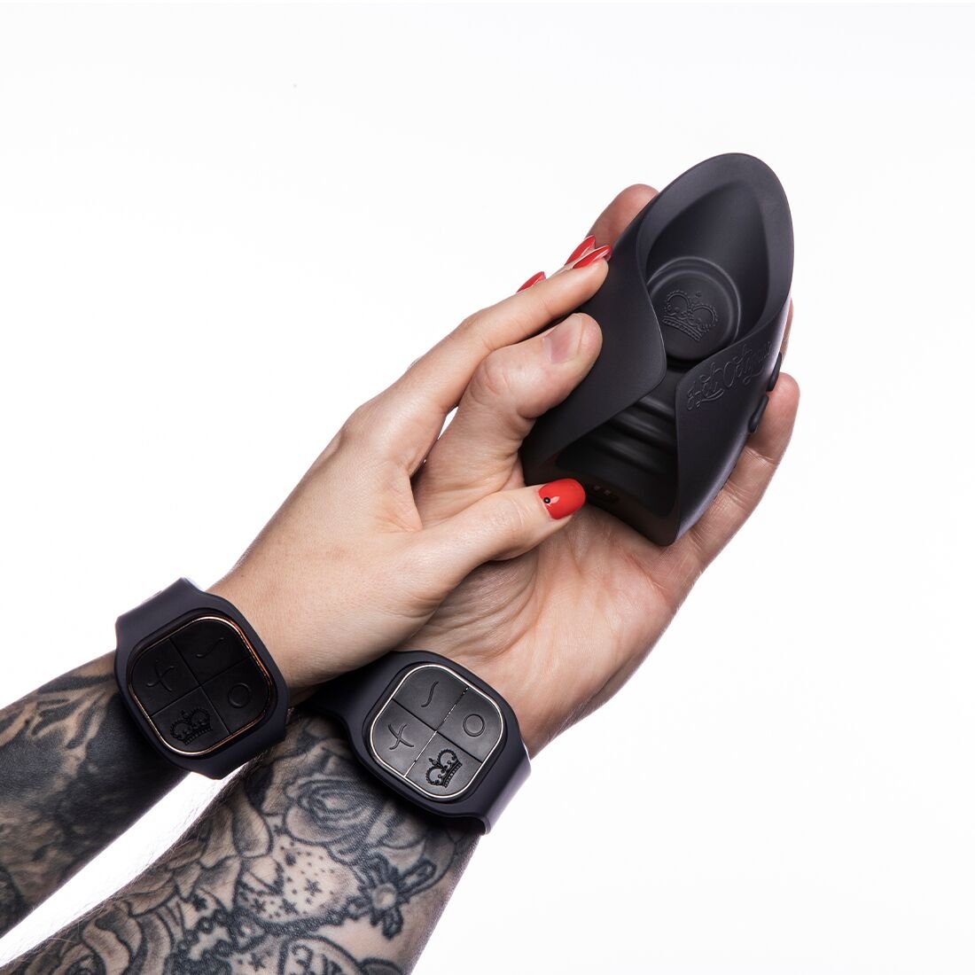 Іграшка для пар Hot Octopuss PULSE DUO LUX, пульсація+вібрація, використання без рук, 2 пульти - Зображення 4