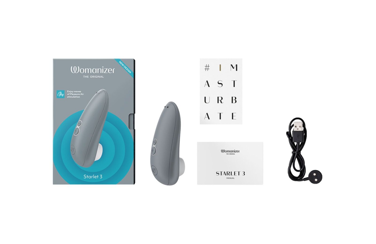 Вакуумний кліторальний стимулятор Womanizer Starlet 3 GREY - Зображення 4